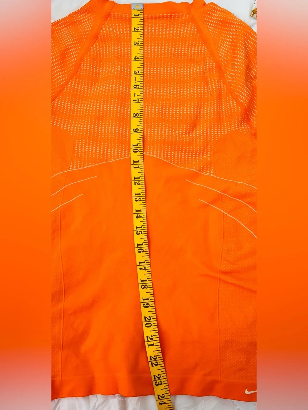 Nike Dri-FIT Knit Long Sleeve Running Top Women’s Medium Bright Orange